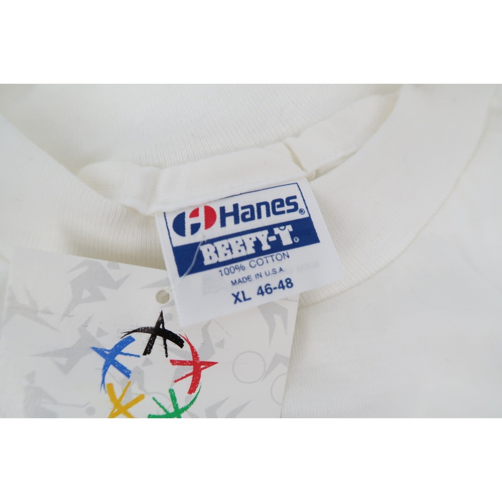 Vintage Atlanta 1996 Olympics Shirt XL White Hanes Beefy-T USA Single Stitch NEW - Picture 3 of 7